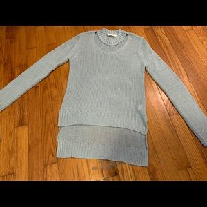 Ice Blue v-neck sweater, size small